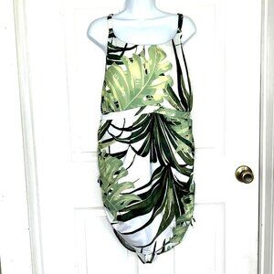 Swim by Cacique Lightly Lined No Wire 1 Piece Swimsuit Swim Dress sz 24 Tropical